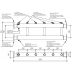 Модульный коллектор MK-600-3x50 (до 600 кВт, 2 магистр. подкл. Фл.Ду80, 3 контура G 2″ вверх или вниз)